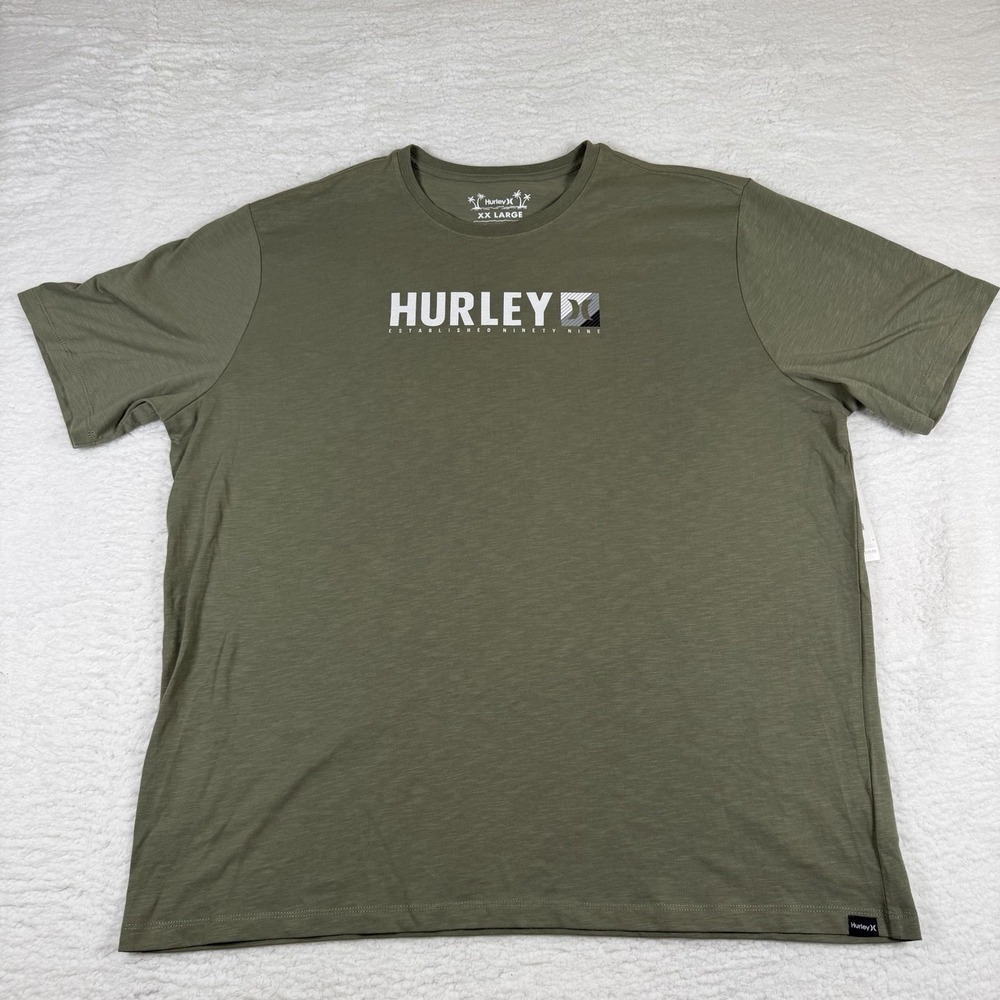 Hurley Men's Short Sleeve T-Shirt XXL Green Logo